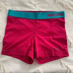 Nike Pro Pink Spandex Shorts